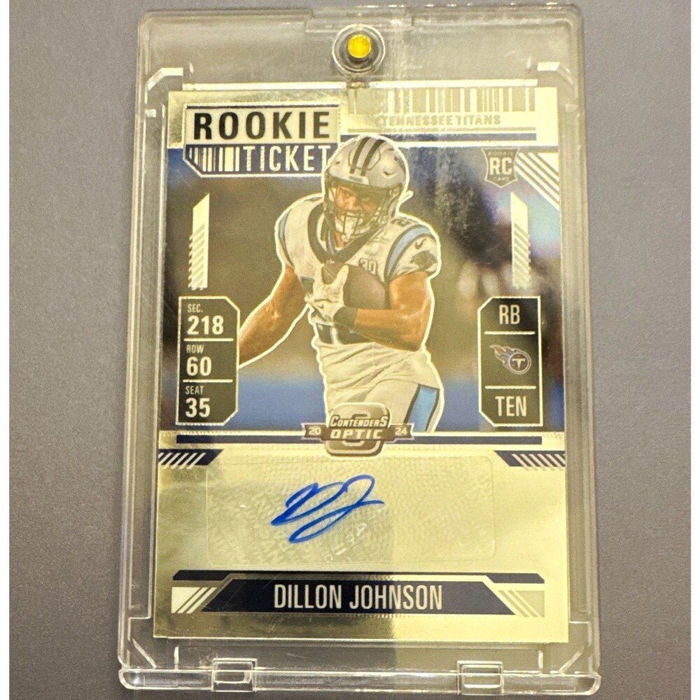 2024 Panini Contenders Optic Dillon Johnson Rookie Ticket Auto Silver Prizm #151